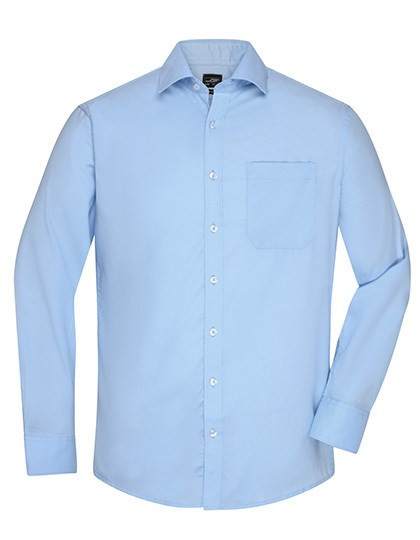 James&Nicholson - Men´s Shirt Longsleeve Micro-Twill