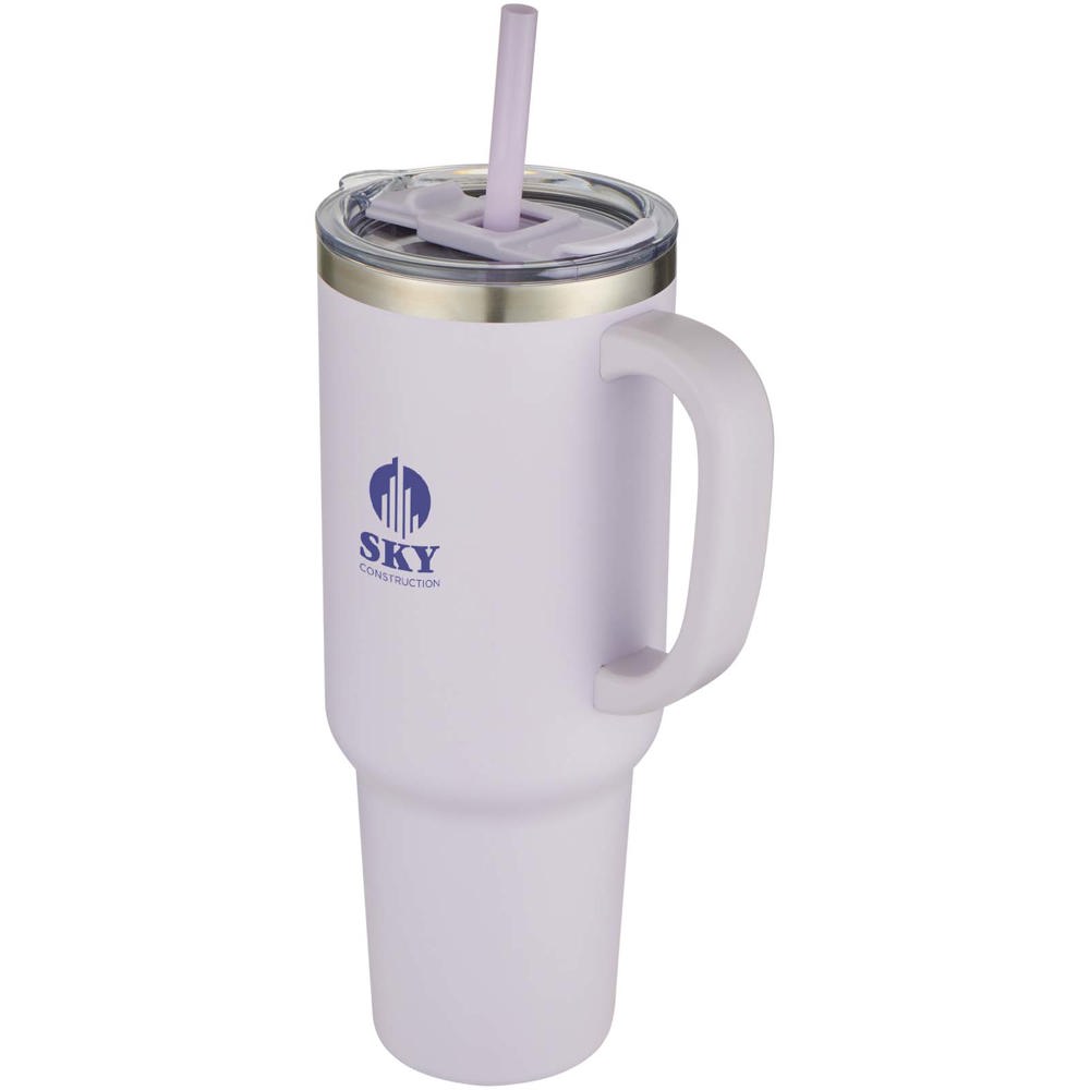 Sydney 1200 ml double wall RCS certified copper vacuum insulated tumbler with straw