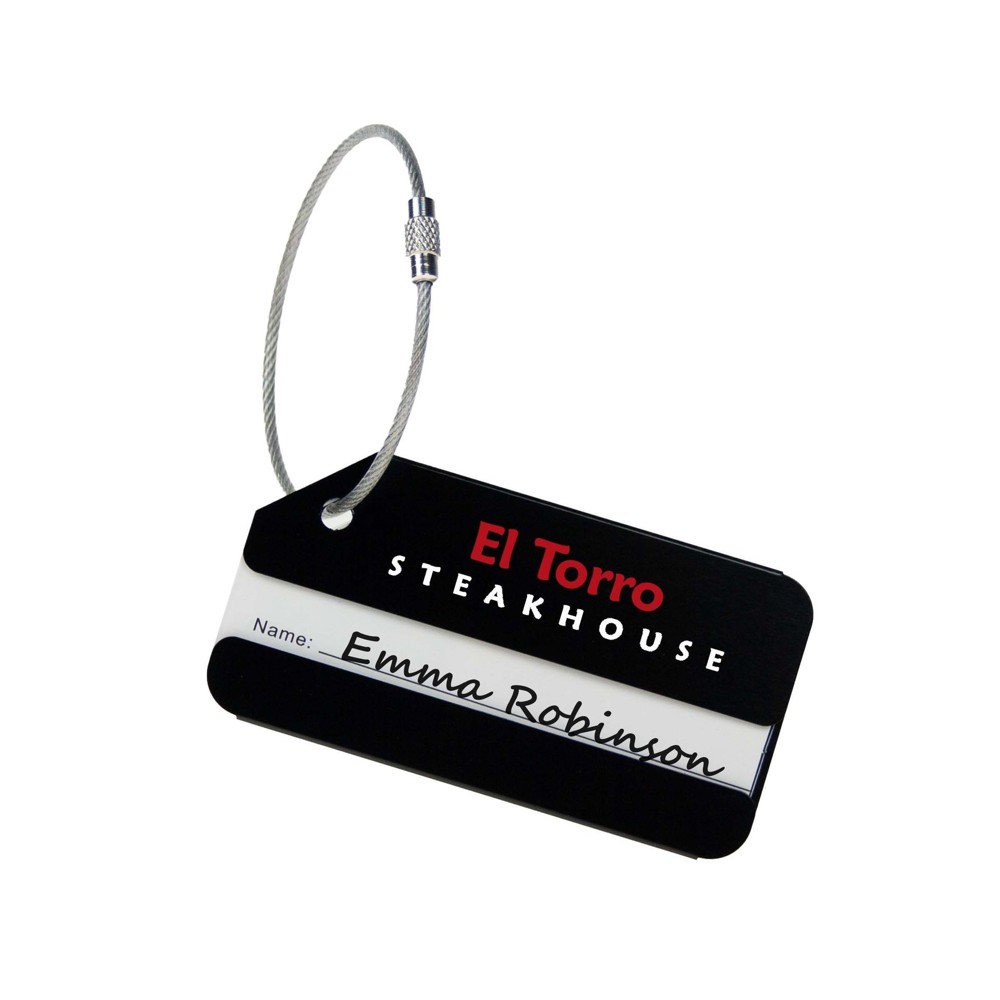 Luggage Tag Aluminium- Black