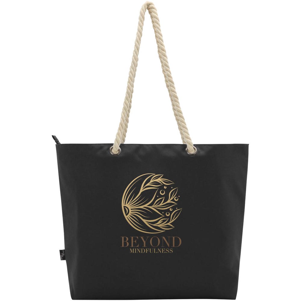 Panama GRS recycled beach cooler tote bag with cord handles 23L