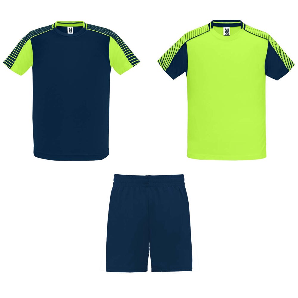 Juve 140 g/m² kids sports set - Fluor Green, Navy Blue