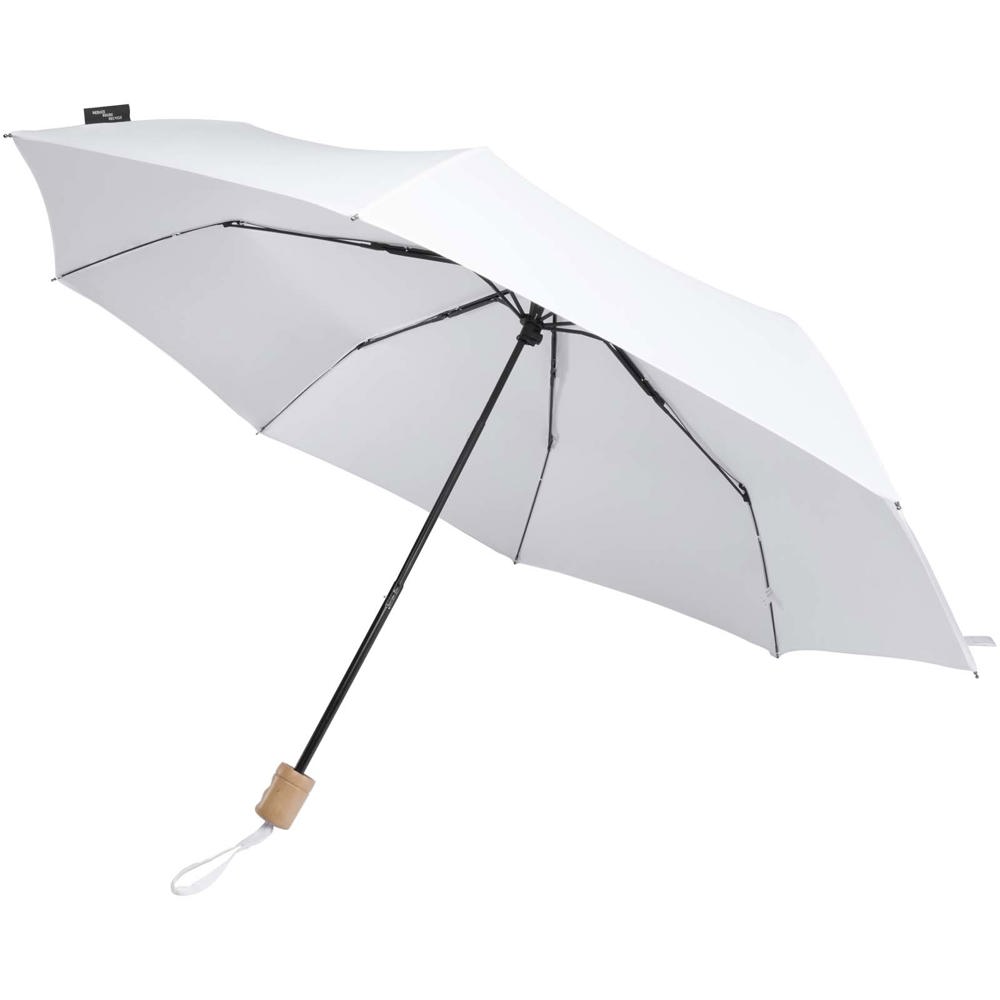 Dane 21" RPET foldable umbrella - White