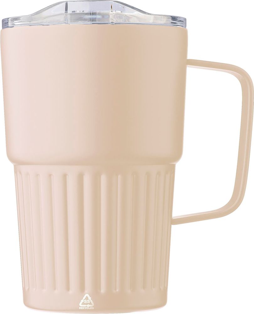 Drinking mug Calo | Recycled stainless steel | 450 ml - Beige