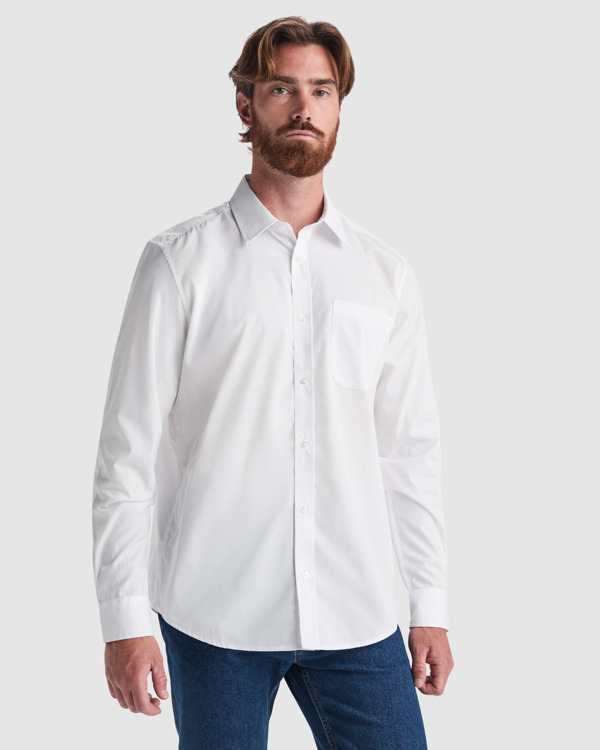 AIFOS LONG SLEEVE SHIRT S/3XL WHITE