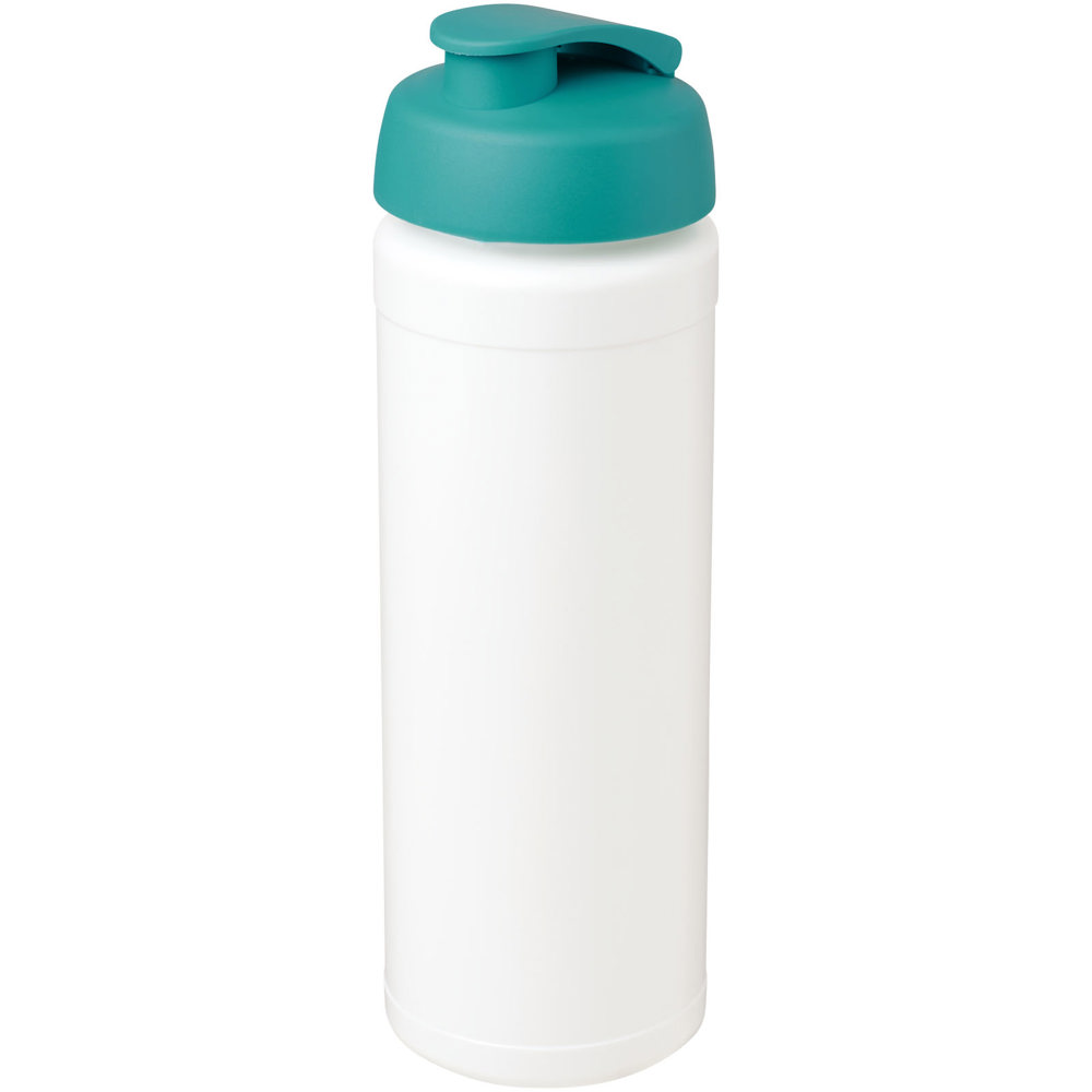 Baseline® Plus grip 750 ml flip lid sport bottle - White, Aqua