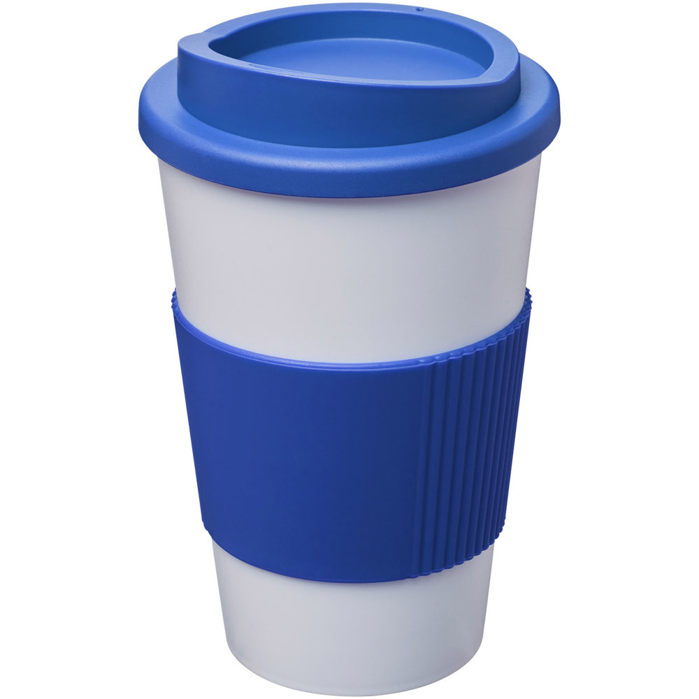 Americano® 350 ml insulated tumbler with grip - Mid Blue, White