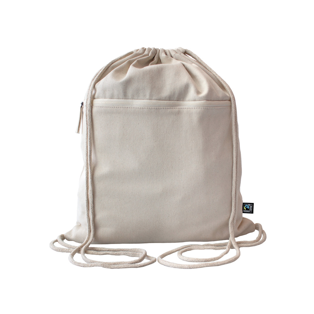 Fairtrade cotton gymbag Toni, cord colour nature