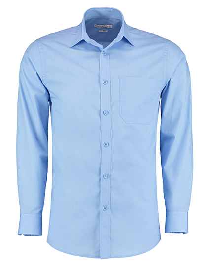 Kustom Kit - Men´s Tailored Fit Poplin Shirt Long Sleeve - Light Blue