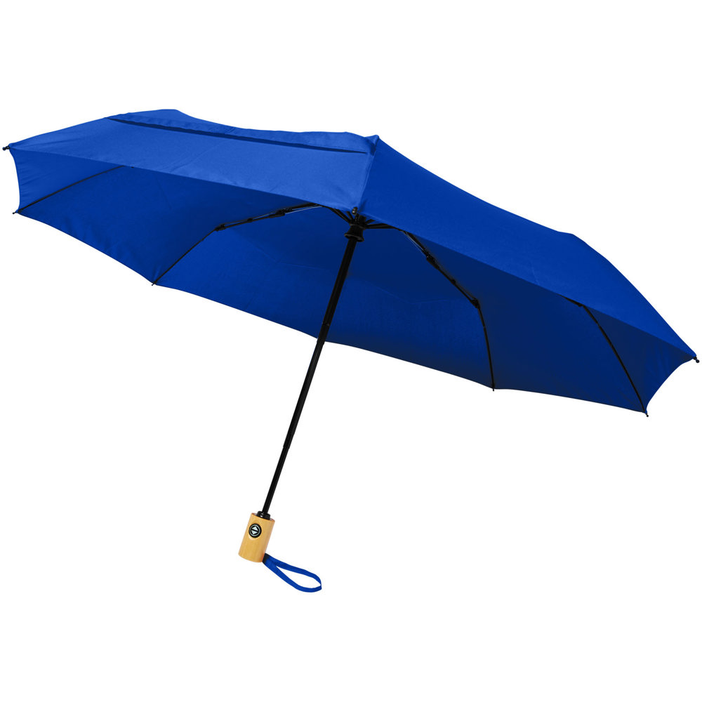 Bo 21" foldable auto open/close recycled PET umbrella - Royal Blue