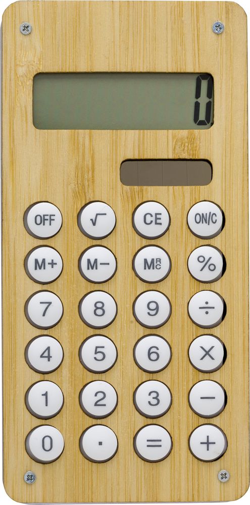 Calculator Thomas | Bamboo | Solar - bamboo