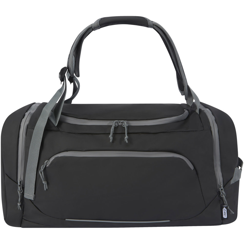 Aqua GRS recycled water resistant duffel backpack 35L