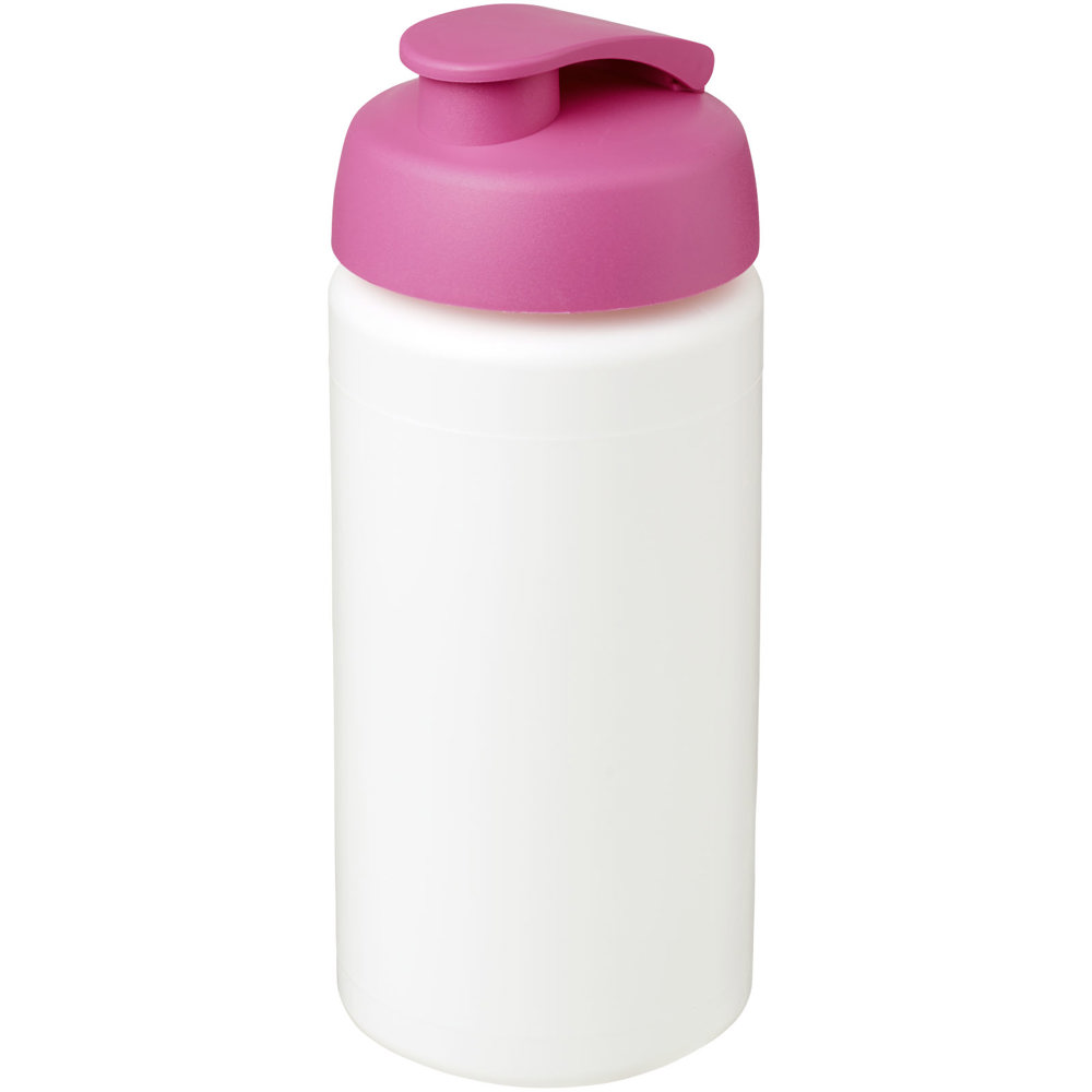 Baseline® Plus grip 500 ml flip lid sport bottle - White, Pink