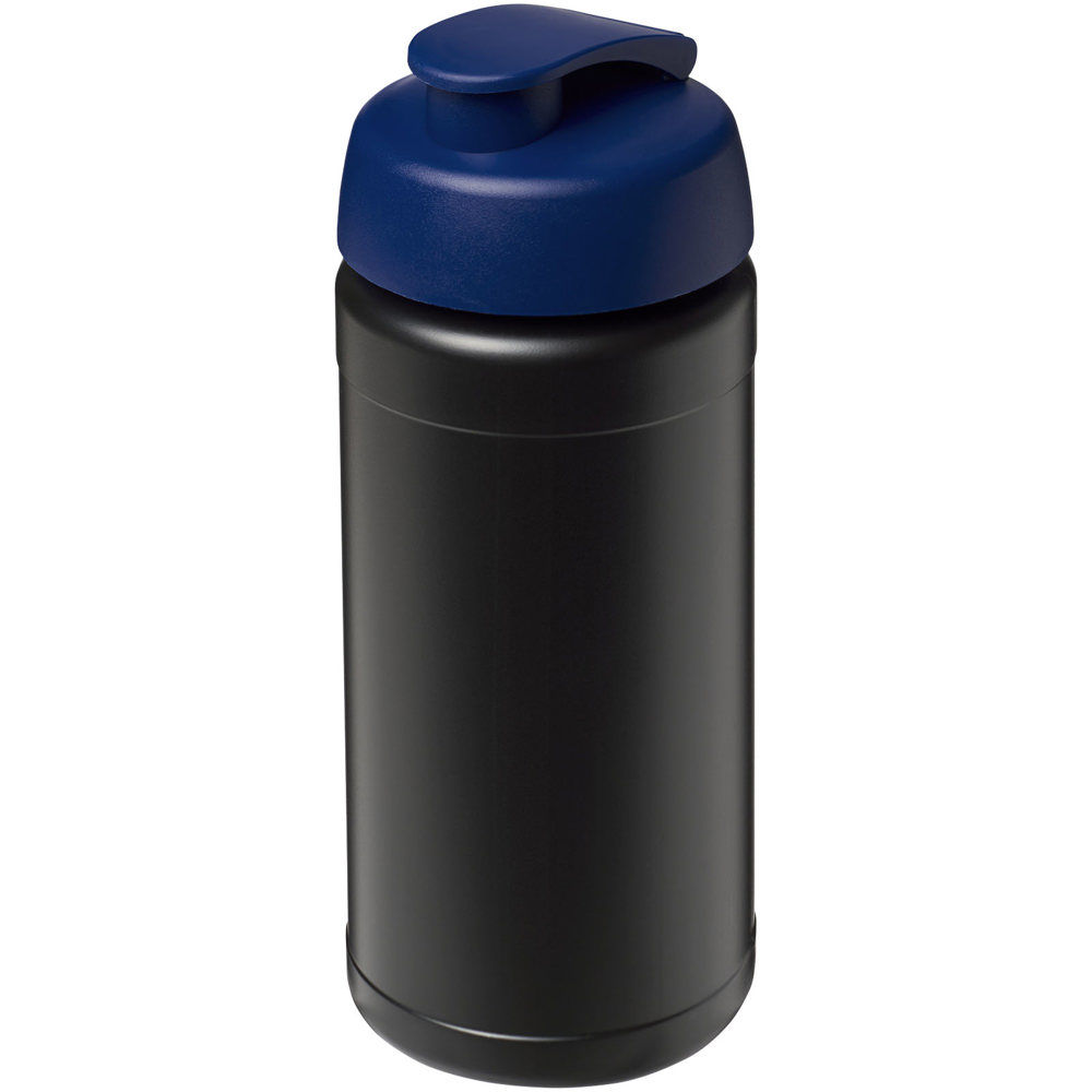 Baseline® Plus 500 ml flip lid sport bottle - Black, Blue